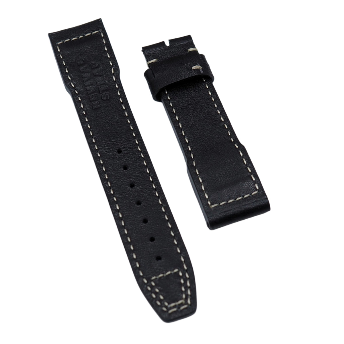 Strap for IWC Flieger Chronograph - Black Leather (20mm)