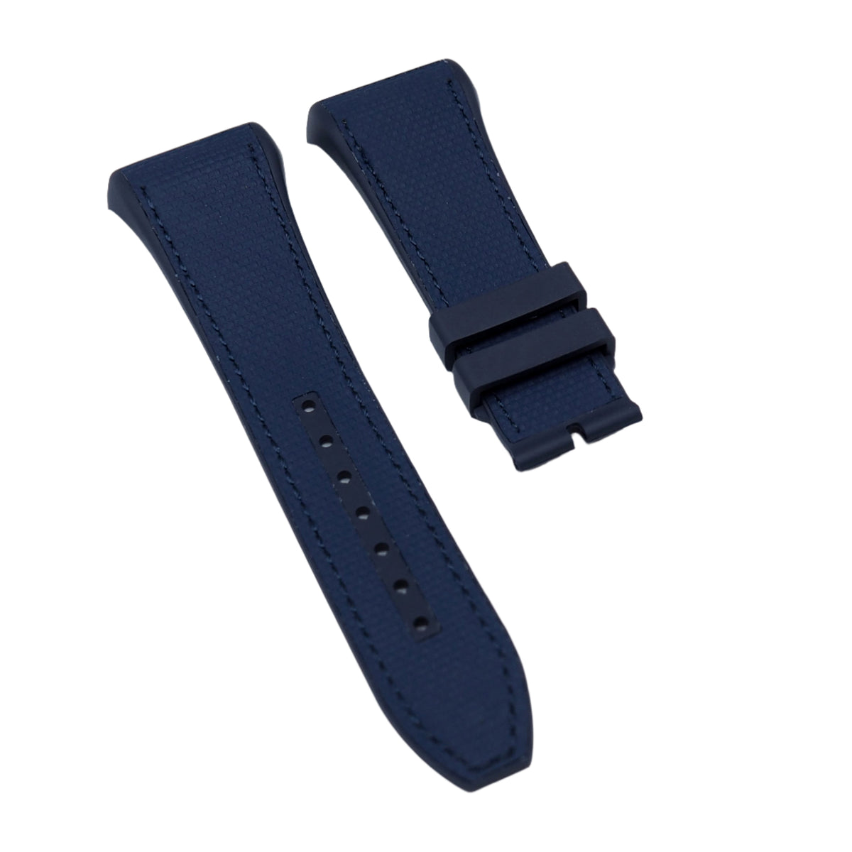 26mm, 29mm Nylon Grain Navy Blue FKM Rubber Watch Strap For Franck