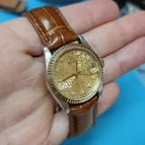 18mm, 19mm, 20mm, 21mm, 22mm Tawny Brown Alligator Leather Watch Strap