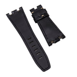 28mm Black Alligator Leather Watch Strap, Cream Stitching For Audemars Piguet Royal Oak Offshore 26470 Series