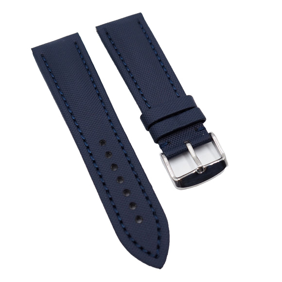 23mm Navy Blue Nylon Watch Strap For Blancpain Fifty Fathoms