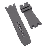 28mm Rectangle Pattern Iron Gray FKM Rubber Watch Strap For Audemars Piguet Royal Oak Offshore 15710 Series
