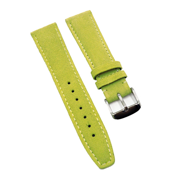 21mm Lemon Yellow Suede Leather Watch Strap For IWC