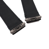 18mm Black Alligator Embossed Calf Leather Watch Strap For Cartier Santos Medium Model, Quick Switch System-Revival Strap