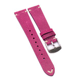 18mm, 20mm Vintage Waxed Suede Leather Watch Strap, 6 Colors