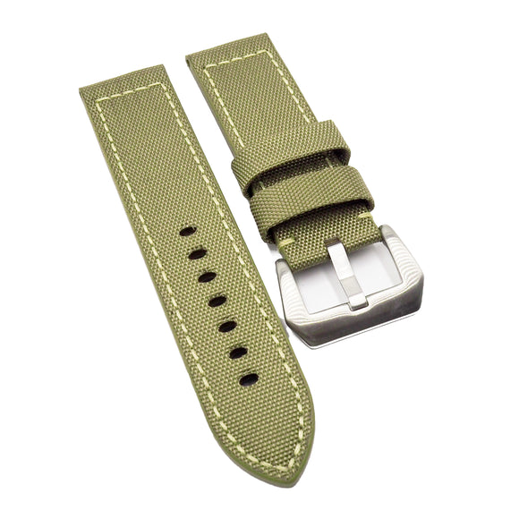 24mm Khaki Nylon Watch Strap