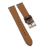 19mm, 20mm Vintage Style Brown Horween Leather Watch Strap
