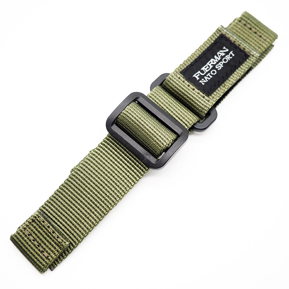 22mm MiLTAT Honeycomb Military Green Nylon Velcro Fastener Watch