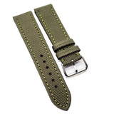 22mm Army Green Nylon Watch Strap For Breitling