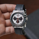 Crafter Blue 21mm FKM Rubber CTS Watch Strap With End Links For SEIKO SPEEDTIMER 41.40MM