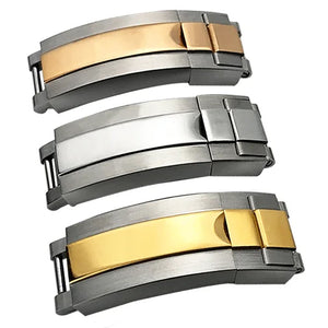 Revival Strap 16mm Rolex Style Steel Deployment Buckle, Oysterlock Clasp