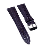 18mm, 19mm, 20mm, 21mm, 22mm Violet Alligator Leather Watch Strap