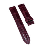 18mm, 19mm, 20mm, 21mm, 22mm Wine Red Alligator Leather Watch Strap