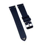 18mm, 19mm, 20mm Vintage Style Indigo Blue Goat Leather Watch Strap
