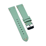 18mm, 19mm, 20mm Vintage Style Mint Green Goat Leather Watch Strap