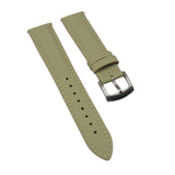 18mm, 19mm Sailcloth Texture Khaki FKM Rubber Leather Hybrid Watch Strap, Quick Release Spring Bars