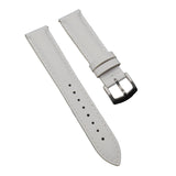18mm, 19mm Sailcloth Texture White FKM Rubber Leather Hybrid Watch Strap, Quick Release Spring Bars