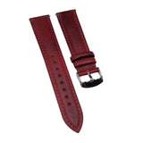 18mm, 20mm, 22mm Red Calf Leather Strap, Quick Release Spring Bars