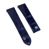 18mm, 21mm Blue Alligator Leather Watch Strap For Cartier Santos Model, Quick Release