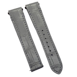 18mm, 21mm Grey Alligator Leather Watch Strap For Cartier Santos Model, Quick Release
