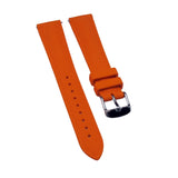 19mm, 21mm, 23mm Nylon Grain Orange FKM Rubber Slim Watch Strap, Quick Release Spring Bars