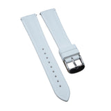 19mm, 21mm, 23mm Nylon Grain White FKM Rubber Slim Watch Strap, Quick Release Spring Bars