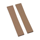 19mm Straight End Brown Beige FKM Rubber Watch Strap For Patek Philippe Aquanaut 5064 etc.