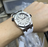 【GM】 28mm White FKM Rubber Watch Strap For Audemars Piguet Royal Oak Offshore 42mm