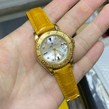 20mm Honey Yellow Alligator Leather Watch Strap For Rolex