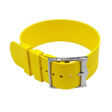 20mm, 21mm, 22mm Nato Style Yellow FKM Rubber Watch Strap For Tudor Pelagos FXD