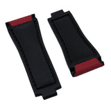 20mm, 21mm, 22mm Nylon Grain Red FKM Rubber Watch Strap For Rolex