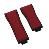 20mm, 21mm, 22mm Nylon Grain Red FKM Rubber Watch Strap For Rolex