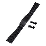 20mm, 21mm, 22mm Straight End PVD Black Stainless Steel Watch Strap, Rolex Style