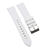 20mm, 22mm Bevel Edge Style White FKM Rubber Watch Strap, Quick Release Spring Bars