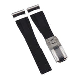 20mm, 22mm Black FKM Rubber Watch Strap and End link For Tudor Black Bay 41mm / BB58