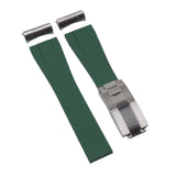 20mm, 22mm Green FKM Rubber Watch Strap and End link For Tudor Black Bay 41mm / BB58