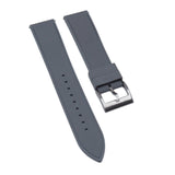 20mm, 22mm Mosaic Pattern Grey FKM Rubber Watch Strap, Quick Release Spring Bars