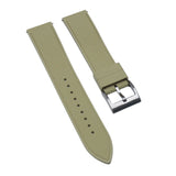20mm, 22mm Mosaic Pattern Khaki FKM Rubber Watch Strap, Quick Release Spring Bars