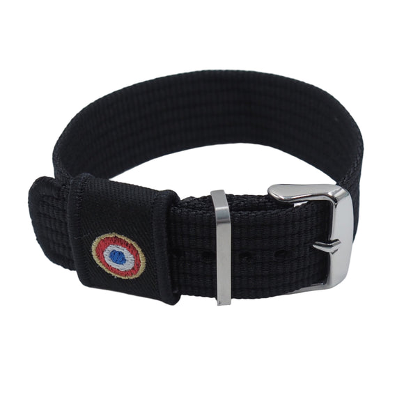 20mm, 22mm Nato Style Black Nylon Watch Strap For Tudor