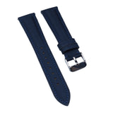 20mm, 22mm Navy Blue Nylon / Fabric Slim Watch Strap, Quick Release Spring Bars