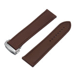 20mm, 22mm Omega Style Sailcloth Texture Brown FKM Rubber Watch Strap, Quick Release Spring Bars