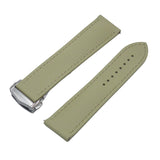 20mm, 22mm Omega Style Sailcloth Texture Khaki FKM Rubber Watch Strap, Quick Release Spring Bars