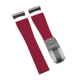 20mm, 22mm Red FKM Rubber Watch Strap and End link For Tudor Black Bay 41mm / BB58