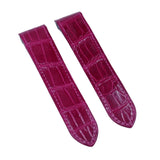 20mm, 23mm Hot Pink Alligator Leather Watch Strap For Cartier Santos_y89