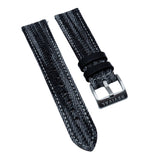 20mm Black Canvas Watch Strap, Quick Release Spring Bars