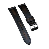 20mm Brush-Off Brown Calf Leather Slim Watch Strap