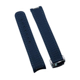 20mm Curved End Midnight Blue FKM Rubber Watch Strap For Omega Seamaster Aqua Terra 150m, 41mm