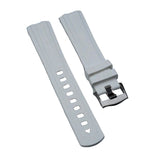 20mm Curved End White FKM Rubber Watch Strap For Omega Seamaster Diver 300