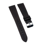 20mm Italy Dark Brown Calf Leather Slim Watch Strap