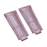 20mm Pink Alligator Leather Watch Strap For Rolex